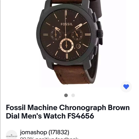 Fossil Machine Chronograph Brown Dial Men's Watch FS4656 Machine Black - Picture 12 of 14